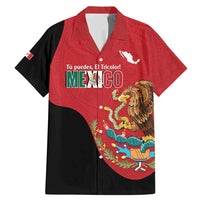 Custom Mexico Football Family Matching Mermaid Dress and Hawaiian Shirt Tu Puedes El Tricolor Red - Wonder Print Shop