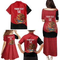 Custom Mexico Football Family Matching Puletasi and Hawaiian Shirt Tu Puedes El Tricolor Red - Wonder Print Shop