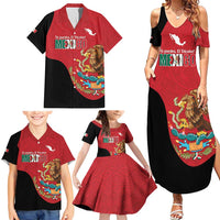 Custom Mexico Football Family Matching Summer Maxi Dress and Hawaiian Shirt Tu Puedes El Tricolor Red - Wonder Print Shop