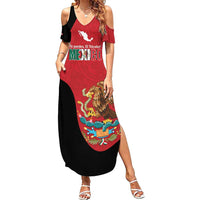 Custom Mexico Football Family Matching Summer Maxi Dress and Hawaiian Shirt Tu Puedes El Tricolor Red - Wonder Print Shop