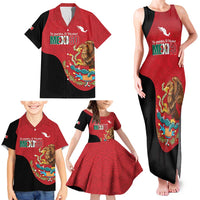 Custom Mexico Football Family Matching Tank Maxi Dress and Hawaiian Shirt Tu Puedes El Tricolor Red - Wonder Print Shop
