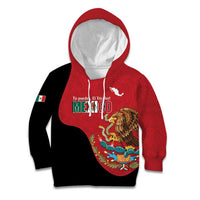 Custom Mexico Football Kid Hoodie Tu Puedes El Tricolor Red - Wonder Print Shop