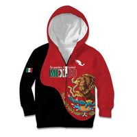 Custom Mexico Football Kid Hoodie Tu Puedes El Tricolor Red - Wonder Print Shop