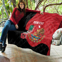 Custom Mexico Football Quilt Tu Puedes El Tricolor Red - Wonder Print Shop