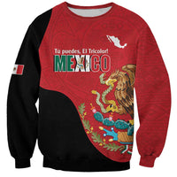 Custom Mexico Football Sweatshirt Tu Puedes El Tricolor Red - Wonder Print Shop