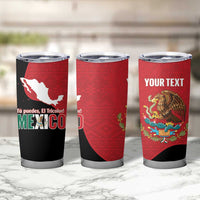 Custom Mexico Football Tumbler Cup Tu Puedes El Tricolor Red - Wonder Print Shop
