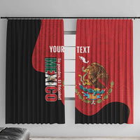 Custom Mexico Football Window Curtain Tu Puedes El Tricolor Red - Wonder Print Shop