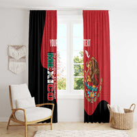 Custom Mexico Football Window Curtain Tu Puedes El Tricolor Red - Wonder Print Shop