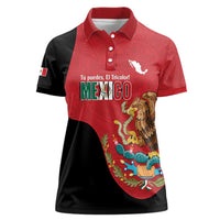 Custom Mexico Football Women Polo Shirt Tu Puedes El Tricolor Red - Wonder Print Shop