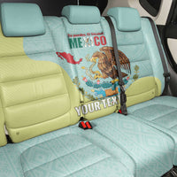 Custom Mexico Football Back Car Seat Cover Tu Puedes El Tricolor Cyan - Wonder Print Shop