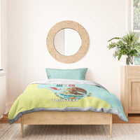 Custom Mexico Football Bedding Set Tu Puedes El Tricolor Cyan - Wonder Print Shop