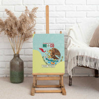Custom Mexico Football Canvas Wall Art Tu Puedes El Tricolor Cyan - Wonder Print Shop