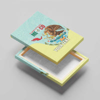 Custom Mexico Football Canvas Wall Art Tu Puedes El Tricolor Cyan - Wonder Print Shop