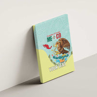 Custom Mexico Football Canvas Wall Art Tu Puedes El Tricolor Cyan - Wonder Print Shop
