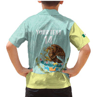 Custom Mexico Football Family Matching Mermaid Dress and Hawaiian Shirt Tu Puedes El Tricolor Cyan - Wonder Print Shop