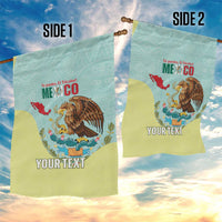 Custom Mexico Football Garden Flag Tu Puedes El Tricolor Cyan - Wonder Print Shop