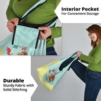 Custom Mexico Football Grocery Bag Tu Puedes El Tricolor Cyan - Wonder Print Shop