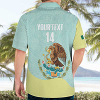 Custom Mexico Football Hawaiian Shirt Tu Puedes El Tricolor Cyan - Wonder Print Shop
