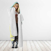 Custom Mexico Football Hooded Blanket Tu Puedes El Tricolor Cyan - Wonder Print Shop