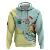 Custom Mexico Football Hoodie Tu Puedes El Tricolor Cyan - Wonder Print Shop
