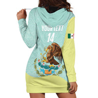 Custom Mexico Football Hoodie Dress Tu Puedes El Tricolor Cyan - Wonder Print Shop