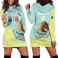 Custom Mexico Football Hoodie Dress Tu Puedes El Tricolor Cyan - Wonder Print Shop