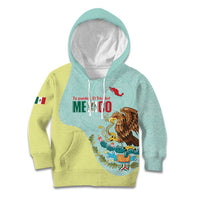 Custom Mexico Football Kid Hoodie Tu Puedes El Tricolor Cyan - Wonder Print Shop