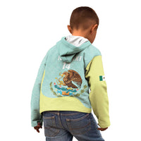 Custom Mexico Football Kid Hoodie Tu Puedes El Tricolor Cyan - Wonder Print Shop
