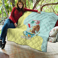 Custom Mexico Football Quilt Tu Puedes El Tricolor Cyan - Wonder Print Shop