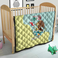 Custom Mexico Football Quilt Tu Puedes El Tricolor Cyan - Wonder Print Shop