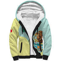 Custom Mexico Football Sherpa Hoodie Tu Puedes El Tricolor Cyan - Wonder Print Shop