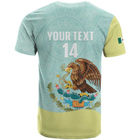 Custom Mexico Football T Shirt Tu Puedes El Tricolor Cyan - Wonder Print Shop