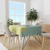 Custom Mexico Football Tablecloth Tu Puedes El Tricolor Cyan - Wonder Print Shop