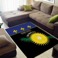 Custom Guadeloupe Football Area Rug Allez Gwada Boys - Wonder Print Shop