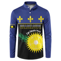 Custom Guadeloupe Football Button Sweatshirt Allez Gwada Boys - Wonder Print Shop