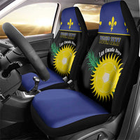 Custom Guadeloupe Football Car Seat Cover Allez Gwada Boys - Wonder Print Shop