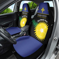 Custom Guadeloupe Football Car Seat Cover Allez Gwada Boys - Wonder Print Shop