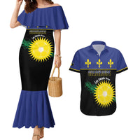 Custom Guadeloupe Football Couples Matching Mermaid Dress and Hawaiian Shirt Allez Gwada Boys - Wonder Print Shop