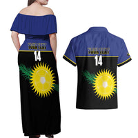 Custom Guadeloupe Football Couples Matching Off Shoulder Maxi Dress and Hawaiian Shirt Allez Gwada Boys - Wonder Print Shop