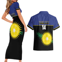 Custom Guadeloupe Football Couples Matching Short Sleeve Bodycon Dress and Hawaiian Shirt Allez Gwada Boys - Wonder Print Shop