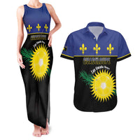 Custom Guadeloupe Football Couples Matching Tank Maxi Dress and Hawaiian Shirt Allez Gwada Boys - Wonder Print Shop