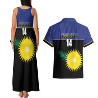 Custom Guadeloupe Football Couples Matching Tank Maxi Dress and Hawaiian Shirt Allez Gwada Boys - Wonder Print Shop