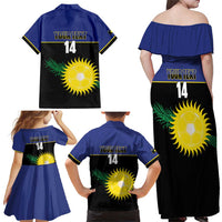 Custom Guadeloupe Football Family Matching Off Shoulder Maxi Dress and Hawaiian Shirt Allez Gwada Boys - Wonder Print Shop