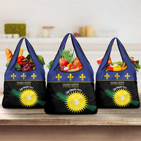 Custom Guadeloupe Football Grocery Bag Allez Gwada Boys - Wonder Print Shop