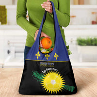 Custom Guadeloupe Football Grocery Bag Allez Gwada Boys - Wonder Print Shop