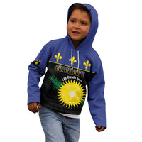 Custom Guadeloupe Football Kid Hoodie Allez Gwada Boys - Wonder Print Shop