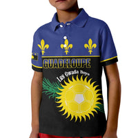 Custom Guadeloupe Football Kid Polo Shirt Allez Gwada Boys - Wonder Print Shop