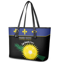 Custom Guadeloupe Football Leather Tote Bag Allez Gwada Boys - Wonder Print Shop