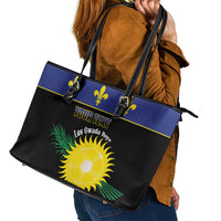 Custom Guadeloupe Football Leather Tote Bag Allez Gwada Boys - Wonder Print Shop