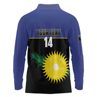 Custom Guadeloupe Football Long Sleeve Polo Shirt Allez Gwada Boys - Wonder Print Shop
